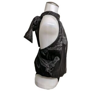 *NEW* Thirty / Thirty LA Halter Top Women Bodysuit Backless Big Bow Small Black